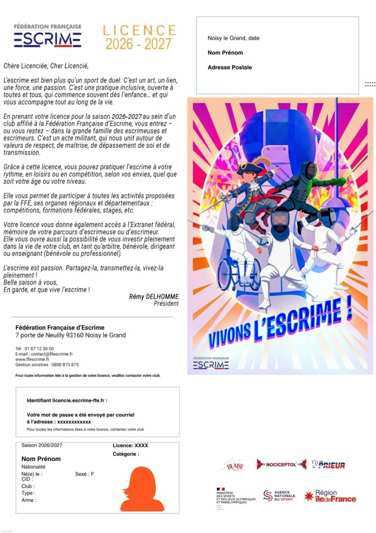 Licence FFE 2026